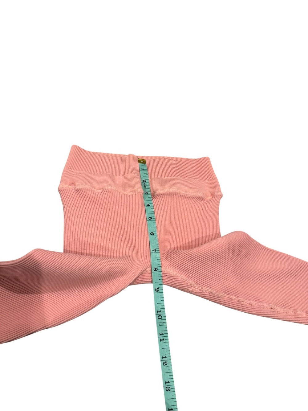 NUX Pink Coral Ribbed Leggings in Size Large - Picture 10 of 12